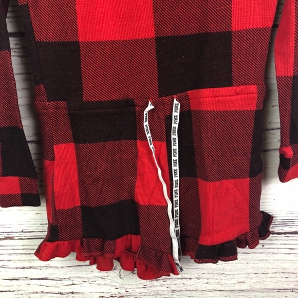 2017🆕PINK VS ❣️RED BUFFALO  THERMAL ONESIE ROMPER - Picture 10 of 11